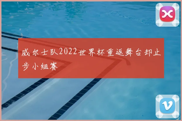 威尔士队2022世界杯重返舞台却止步小组赛